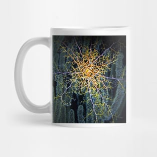 Giant Basket Sea Star on Coral Reef at Night Mug